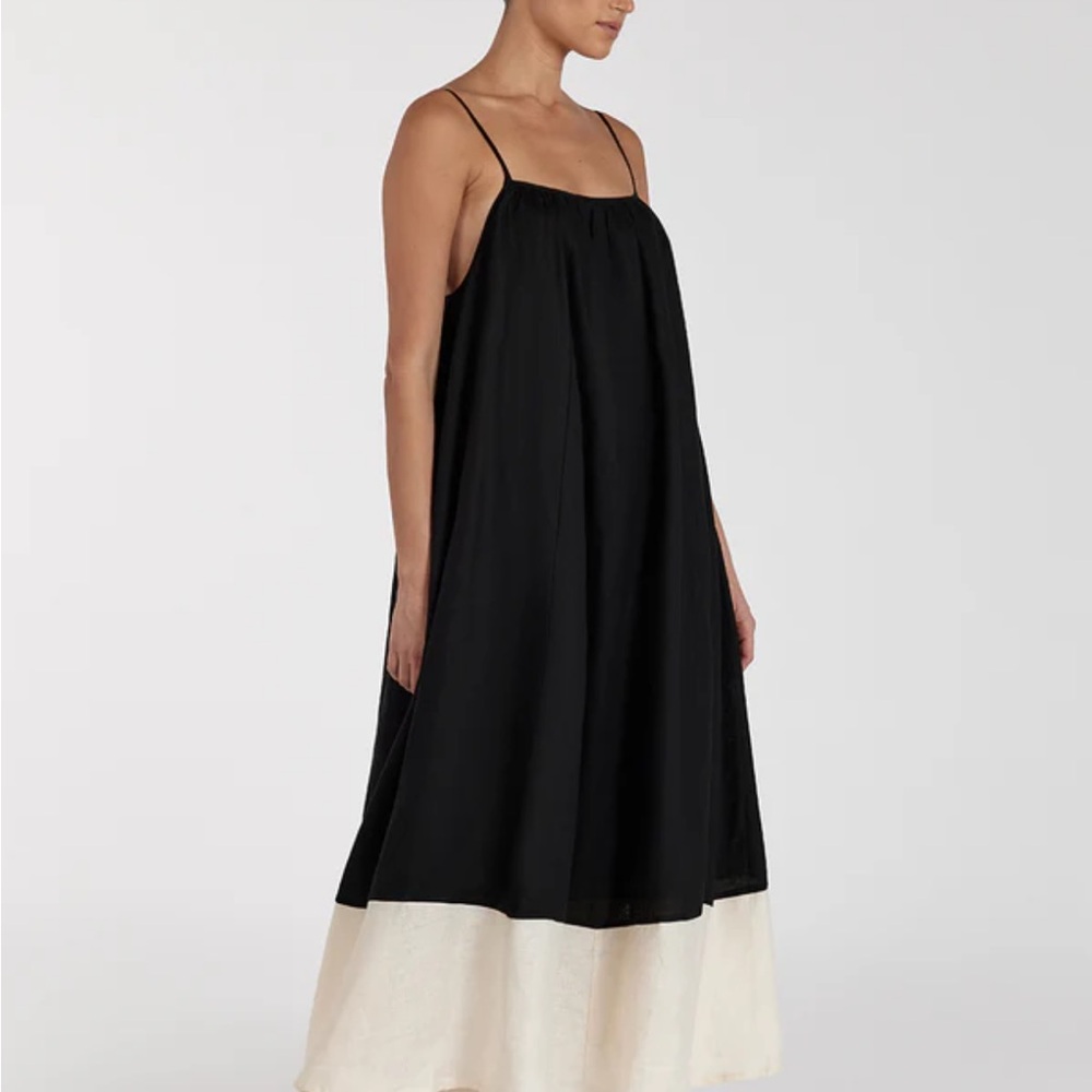 Never worn! Black/cream midi dress - Picture 2 of 2